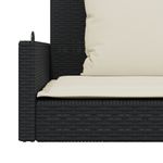 Casa si Gradina - Gradina si terasa - Mobilier exterior - Bancute de gradina - Banca de balansoar cu perne, negru, 119x56x48 cm, poliratan - Infinity.ro