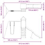 Jucarii, Copii si Bebe - Jucarii si jocuri - Jucarii de exterior - Spatii de joaca si accesorii - Set de joaca pentru exterior, lemn masiv de pin - Infinity.ro
