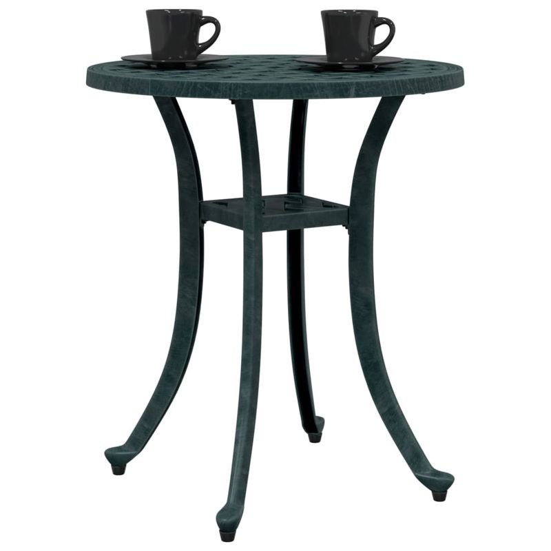 Casa si Gradina - Gradina si terasa - Mobilier exterior - Mese gradina - Masa de gradina, verde, Ø48x53 cm, aluminiu turnat - Infinity.ro
