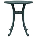 Casa si Gradina - Gradina si terasa - Mobilier exterior - Mese gradina - Masa de gradina, verde, Ø48x53 cm, aluminiu turnat - Infinity.ro