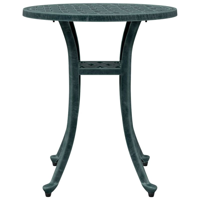 Casa si Gradina - Gradina si terasa - Mobilier exterior - Mese gradina - Masa de gradina, verde, Ø48x53 cm, aluminiu turnat - Infinity.ro