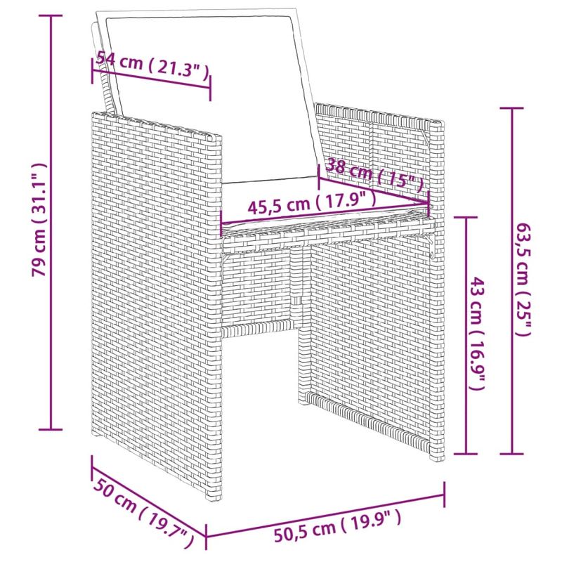 Casa si Gradina - Gradina si terasa - Mobilier exterior - Seturi mobila gradina - Set mobilier de gradina cu perne, 7 piese, maro, poliratan - Infinity.ro