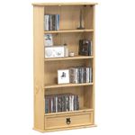 Casa si Gradina - Mobilier - Biblioteci si rafturi - Biblioteci - Dulap de CD-uri „Corona”, 52x17,5x103 cm, lemn masiv de pin - Infinity.ro