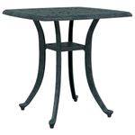 Casa si Gradina - Gradina si terasa - Mobilier exterior - Mese gradina - Masa de gradina, verde, 53x53x53 cm, aluminiu turnat - Infinity.ro