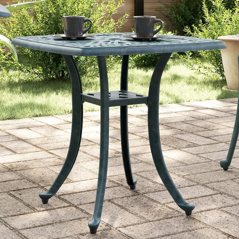 Casa si Gradina - Gradina si terasa - Mobilier exterior - Mese gradina - Masa de gradina, verde, 53x53x53 cm, aluminiu turnat - Infinity.ro