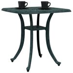 Casa si Gradina - Gradina si terasa - Mobilier exterior - Mese gradina - Masa de gradina, verde, 53x53x53 cm, aluminiu turnat - Infinity.ro