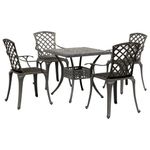 Casa si Gradina - Gradina si terasa - Mobilier exterior - Seturi mobila gradina - Set mobilier de gradina, 5 piese, bronz, aluminiu turnat - Infinity.ro