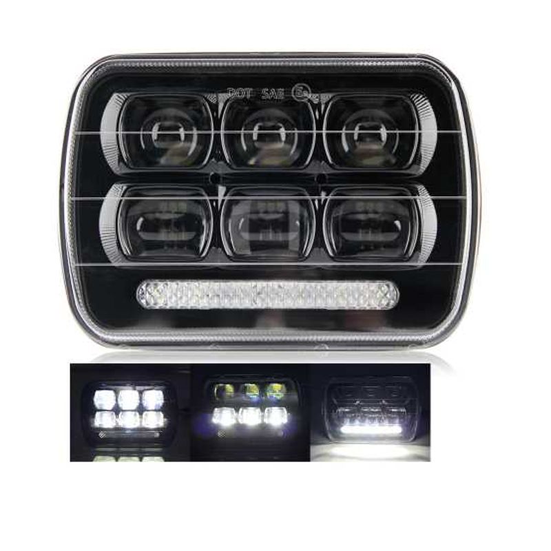 Auto si Moto - Piese auto si accesorii - Caroserie - Faruri, stopuri si proiectoare - Set faruri led 5x7 inch, 12-24 black edition - Infinity.ro