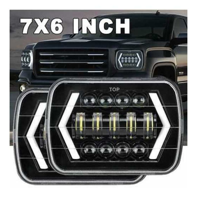 Auto si Moto - Piese auto si accesorii - Caroserie - Faruri, stopuri si proiectoare - Set faruri led 5x7 inch semnalizare sageti - Infinity.ro