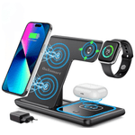 Laptop, Telefoane si Tablete - Telefoane mobile si accesorii - Accesorii Telefoane - Incarcatoare telefoane - Incarcator wireless OnXsmart®, Statie incarcare 3 in 1, Incarcare rapida QI 15W, UNIVERSAL, Adaptor inclus - Infinity.ro