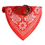Petshop - Accesorii petshop - Zgarzi, lese si hamuri - Zgarzi - Zgarda caini si pisici cu bandana, esarfa, 39 x 1.5 cm, clopotel, rosu - Infinity.ro