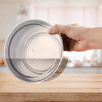 Casa si Gradina - Bucatarie si vesela - Vesela si tacamuri - Farfurii si boluri - Set 5 boluri cu capac, otel inoxidabil si capac din plastic flexibil, argintiu - Infinity.ro