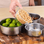 Casa si Gradina - Bucatarie si vesela - Vesela si tacamuri - Farfurii si boluri - Set 5 boluri cu capac, otel inoxidabil si capac din plastic flexibil, argintiu - Infinity.ro