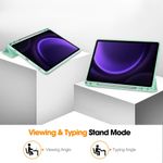Laptop, Telefoane si Tablete - Tablete si accesorii tablete - Accesorii Tablete - Huse tablete - Husa pentru Samsung Galaxy Tab S9 FE - Techsuit Flex Trifold - Matcha Verde - Infinity.ro