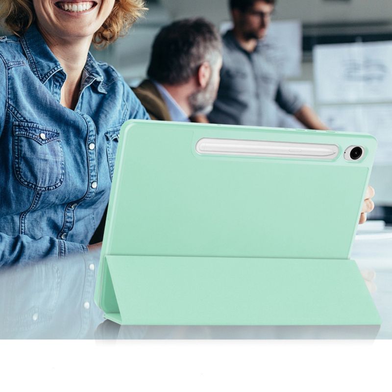 Laptop, Telefoane si Tablete - Tablete si accesorii tablete - Accesorii Tablete - Huse tablete - Husa pentru Samsung Galaxy Tab S9 FE - Techsuit Flex Trifold - Matcha Verde - Infinity.ro