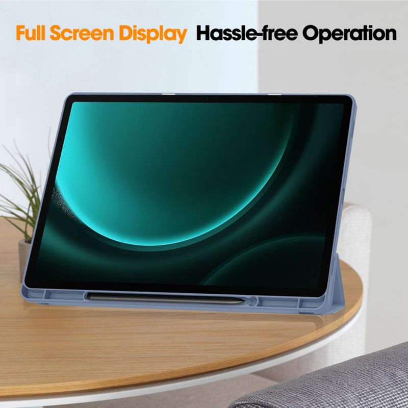 Laptop, Telefoane si Tablete - Tablete si accesorii tablete - Accesorii Tablete - Huse tablete - Husa pentru Samsung Galaxy Tab S9 FE Plus - Techsuit Flex Trifold - Albastru inchis - Infinity.ro