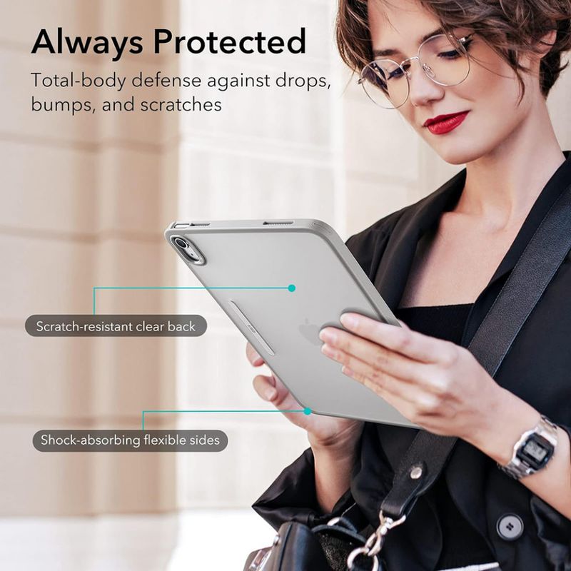 Laptop, Telefoane si Tablete - Tablete si accesorii tablete - Accesorii Tablete - Huse tablete - Husa pentru iPad 10 (2022) 10.9 - ESR Ascend Hybrid - Gri - Infinity.ro