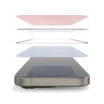Laptop, Telefoane si Tablete - Telefoane mobile si accesorii - Accesorii Telefoane - Folii protectie telefoane - Folie pentru iPhone 15 Pro (set 2) - Ringke Easy Slide TempeRosu Glass - Transparent - Infinity.ro