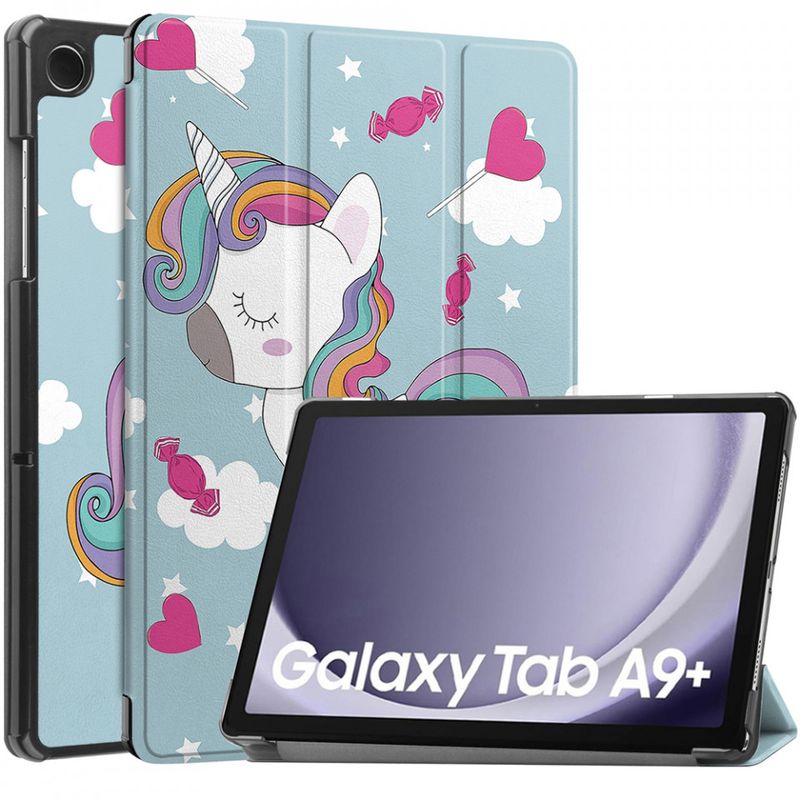 Laptop, Telefoane si Tablete - Tablete si accesorii tablete - Accesorii Tablete - Huse tablete - Husa pentru Samsung Galaxy Tab A9 Plus - Techsuit FoldPro - Unicorn - Infinity.ro