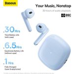 TV, Audio-Video si Foto - Portabile audio - Casti audio - Casti Fara Fir, BT 5.3, TWS - Baseus Bowie WX5 (A00051000313-00) - Albastru - Infinity.ro