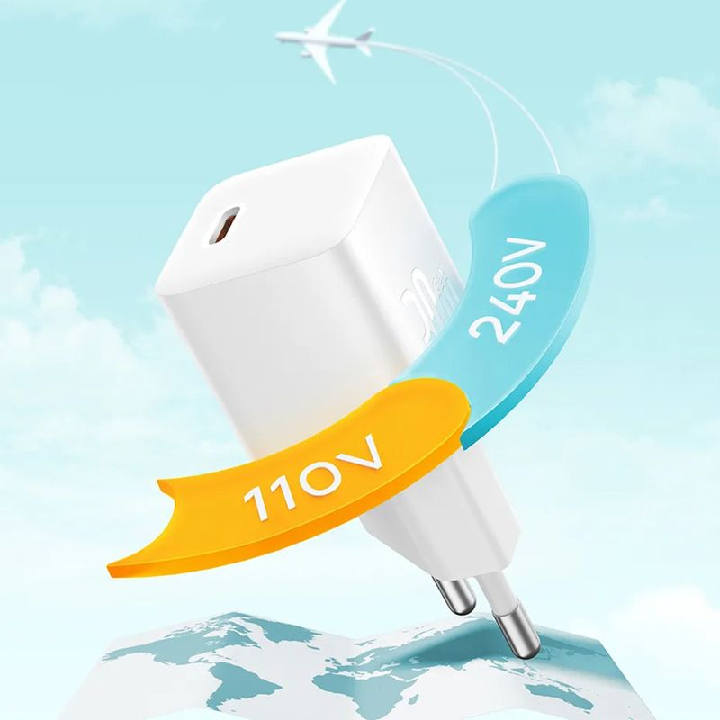 Laptop, Telefoane si Tablete - Telefoane mobile si accesorii - Accesorii Telefoane - Incarcatoare telefoane - Incarcator Type-C, Fast Charging, GaN, 30W - Baseus (CCGN070502) - Alb - Infinity.ro