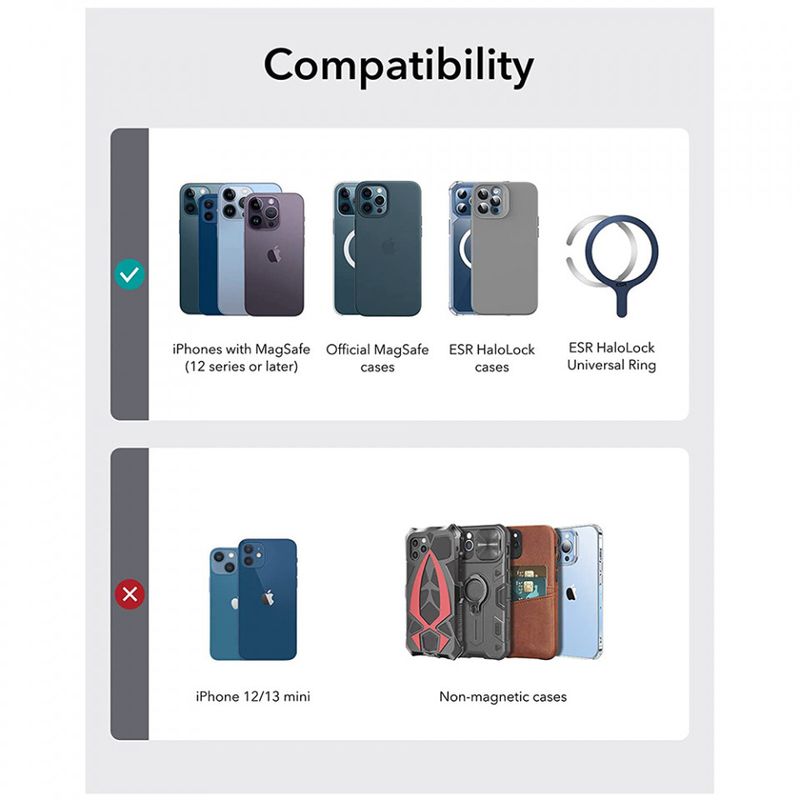 Laptop, Telefoane si Tablete - Telefoane mobile si accesorii - Accesorii Telefoane - Suport si docking telefoane - Suport de Birou Tip Portofel din Piele Ecologica - ESR Holder MagSafe HaloLock - Negru Sheepskin - Infinity.ro