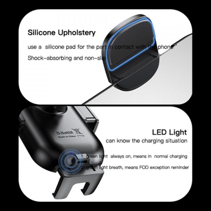 Laptop, Telefoane si Tablete - Telefoane mobile si accesorii - Accesorii Telefoane - Suport si docking telefoane - Suport Auto cu Incarcare Wireless, Universal, 15W - Yesido (C197) - Negru - Infinity.ro