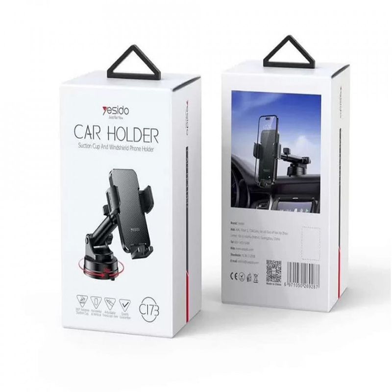 Laptop, Telefoane si Tablete - Telefoane mobile si accesorii - Accesorii Telefoane - Suport si docking telefoane - Suport Auto cu Prindere de Bord si Parbriz - Yesido (C173) - Negru - Infinity.ro