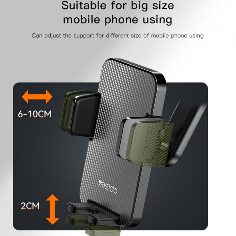 Laptop, Telefoane si Tablete - Telefoane mobile si accesorii - Accesorii Telefoane - Suport si docking telefoane - Suport Auto cu Prindere de Bord si Parbriz - Yesido (C173) - Negru - Infinity.ro