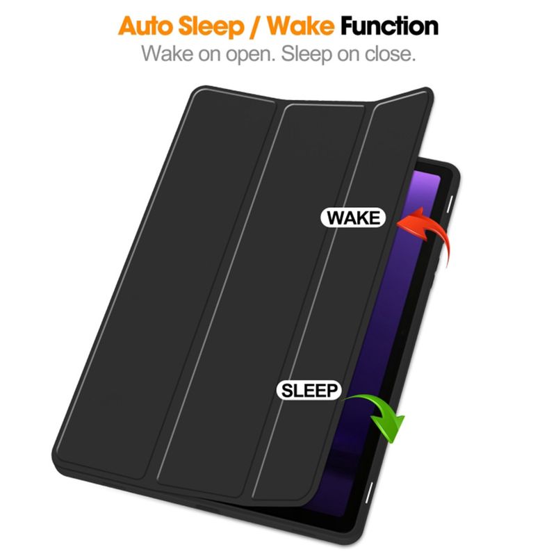 Laptop, Telefoane si Tablete - Tablete si accesorii tablete - Accesorii Tablete - Huse tablete - Husa pentru Samsung Galaxy Tab S9 FE - Techsuit Flex Trifold - Negru - Infinity.ro