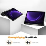 Laptop, Telefoane si Tablete - Tablete si accesorii tablete - Accesorii Tablete - Huse tablete - Husa pentru Samsung Galaxy Tab S9 FE - Techsuit Flex Trifold - Negru - Infinity.ro