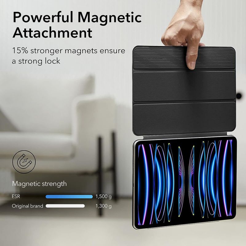 Laptop, Telefoane si Tablete - Tablete si accesorii tablete - Accesorii Tablete - Huse tablete - Husa pentru iPad Pro 11 (2018 / 2020 / 2021 / 2022) - ESR Rebound Magnetic - Negru - Infinity.ro