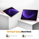 Laptop, Telefoane si Tablete - Tablete si accesorii tablete - Accesorii Tablete - Huse tablete - Husa pentru Samsung Galaxy Tab S9 FE - Techsuit Flex Trifold - Roz - Infinity.ro