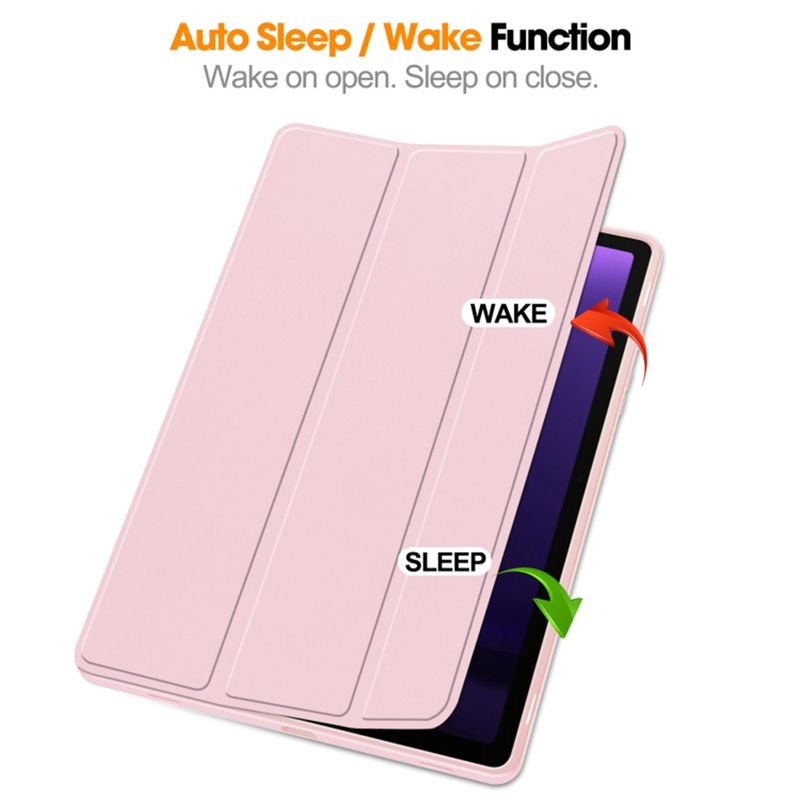 Laptop, Telefoane si Tablete - Tablete si accesorii tablete - Accesorii Tablete - Huse tablete - Husa pentru Samsung Galaxy Tab S9 FE - Techsuit Flex Trifold - Roz - Infinity.ro