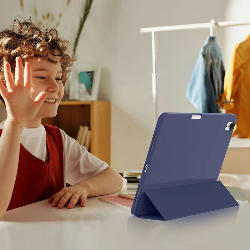 Laptop, Telefoane si Tablete - Tablete si accesorii tablete - Accesorii Tablete - Huse tablete - Husa pentru iPad Air 4 (2020) / Air 5 (2022) - Techsuit Flex Trifold - Roz - Infinity.ro