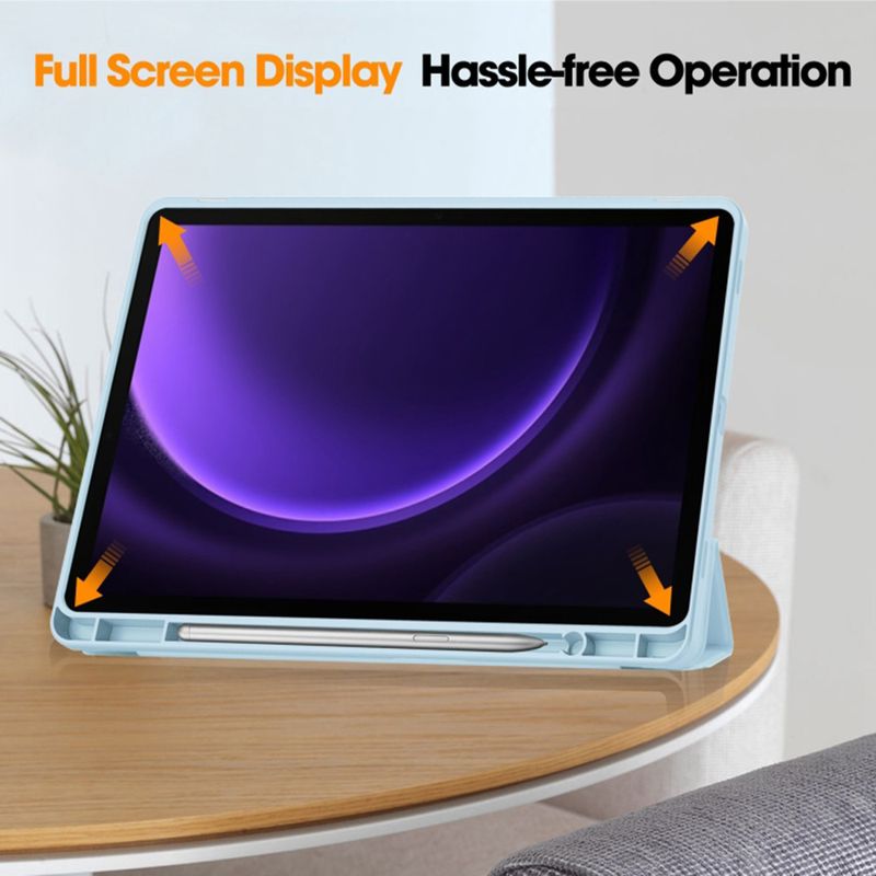 Laptop, Telefoane si Tablete - Tablete si accesorii tablete - Accesorii Tablete - Huse tablete - Husa pentru Samsung Galaxy Tab S9 FE - Techsuit Flex Trifold - Sky Albastru - Infinity.ro