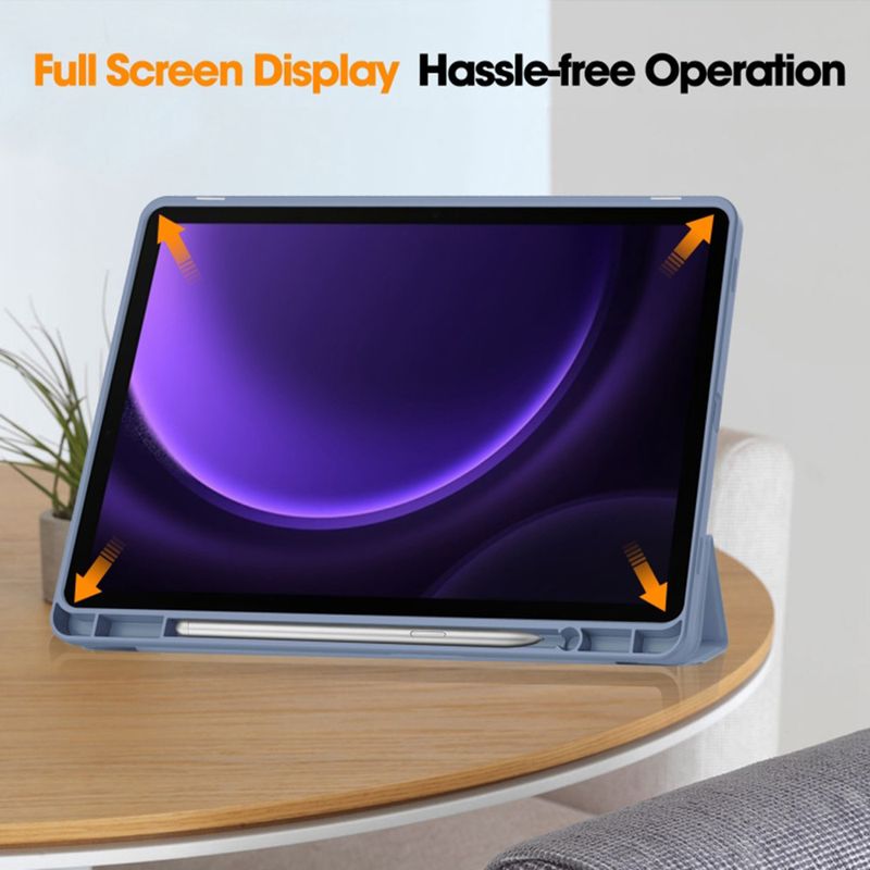 Laptop, Telefoane si Tablete - Tablete si accesorii tablete - Accesorii Tablete - Huse tablete - Husa pentru Samsung Galaxy Tab S9 FE - Techsuit Flex Trifold - Albastru inchis - Infinity.ro