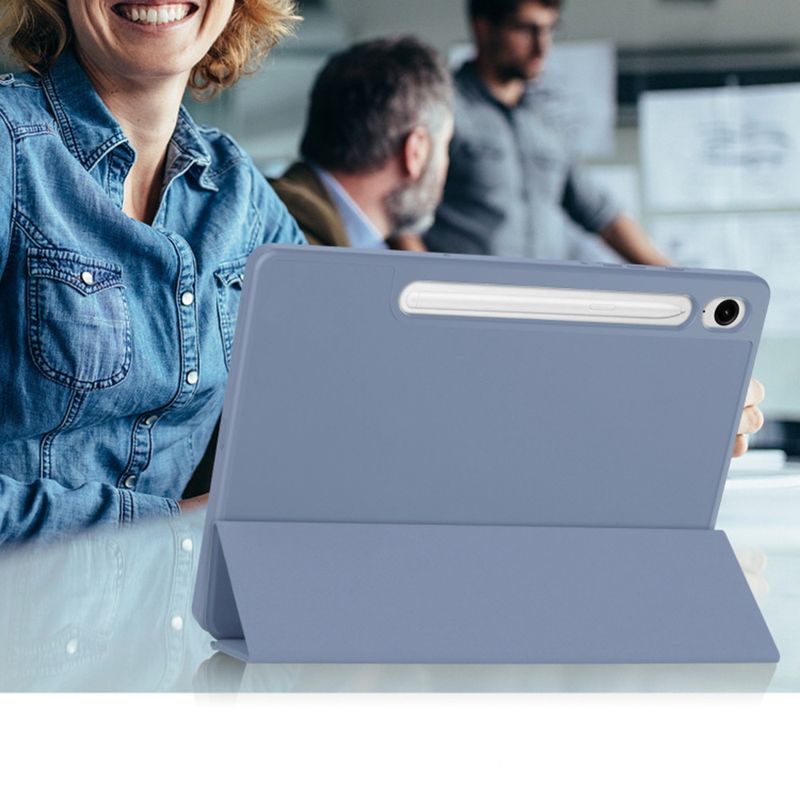 Laptop, Telefoane si Tablete - Tablete si accesorii tablete - Accesorii Tablete - Huse tablete - Husa pentru Samsung Galaxy Tab S9 FE - Techsuit Flex Trifold - Albastru inchis - Infinity.ro