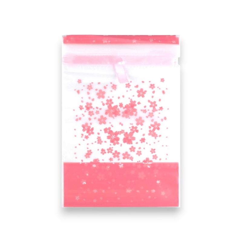 Market - Cadouri - Pungi cadou si accesorii - Set 5 pungi cu panglica pentru cadou Crisalida, 23 x 34 cm, Transparent roz - Infinity.ro