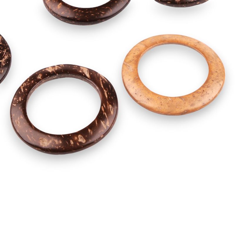 Casa si Gradina - Decoratiuni - Obiecte decorative - Accesorii decorative - Set 10 inele decorative din cocos Crisalida®, diametru 50 mm, Natur - Infinity.ro