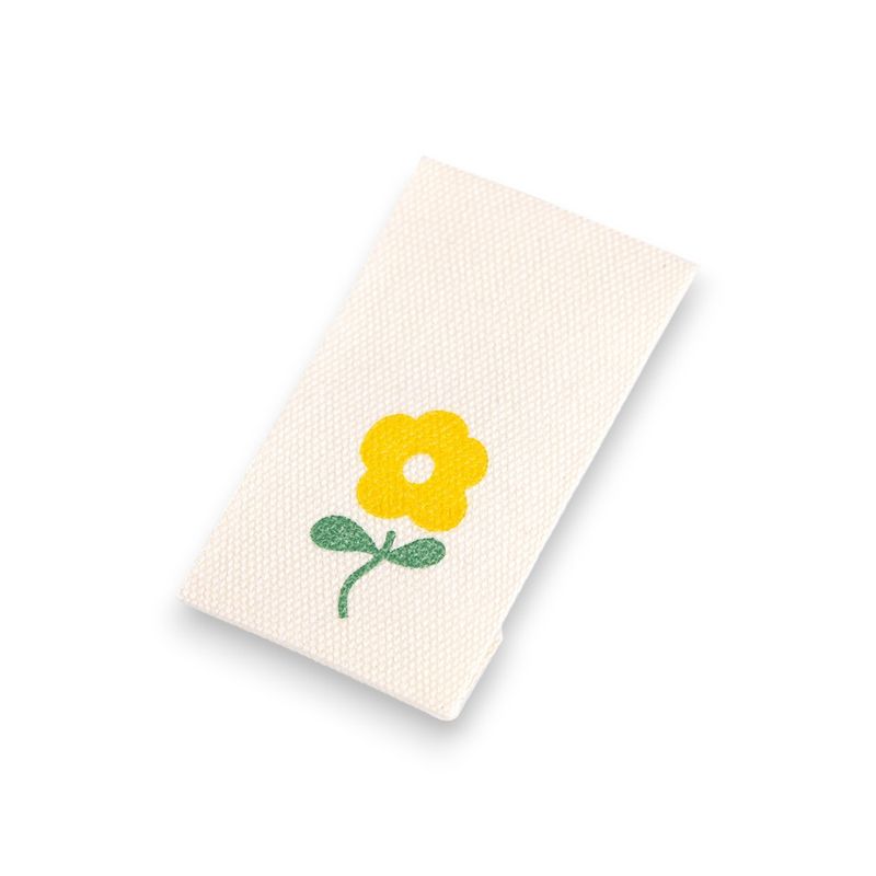 Casa si Gradina - Decoratiuni - DIY - Articole mercerie - Set 3 etichete din bumbac Crisalida, dimensiuni 18 x 20 mm, Flori multicolor - Infinity.ro