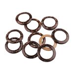 Casa si Gradina - Decoratiuni - Obiecte decorative - Accesorii decorative - Set 10 inele decorative din cocos Crisalida®, diametru 50 mm, Natur - Infinity.ro