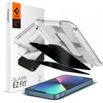 Laptop, Telefoane si Tablete - Telefoane mobile si accesorii - Accesorii Telefoane - Folii protectie telefoane - Folie pentru iPhone 13 / 13 Pro / iPhone 14 (set 2) - Spigen Glas.tR EZ FIT Privacy - Transparent - Infinity.ro