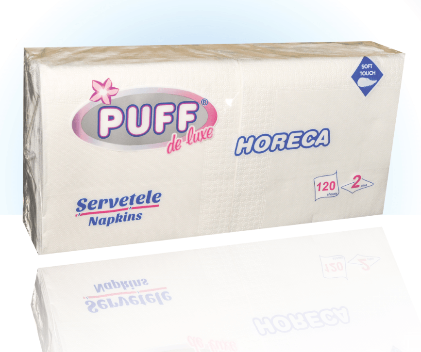 PUFF DE LUXE HORECA SERVETELE ALBE 2STR 120 buc - Marketplace online ...