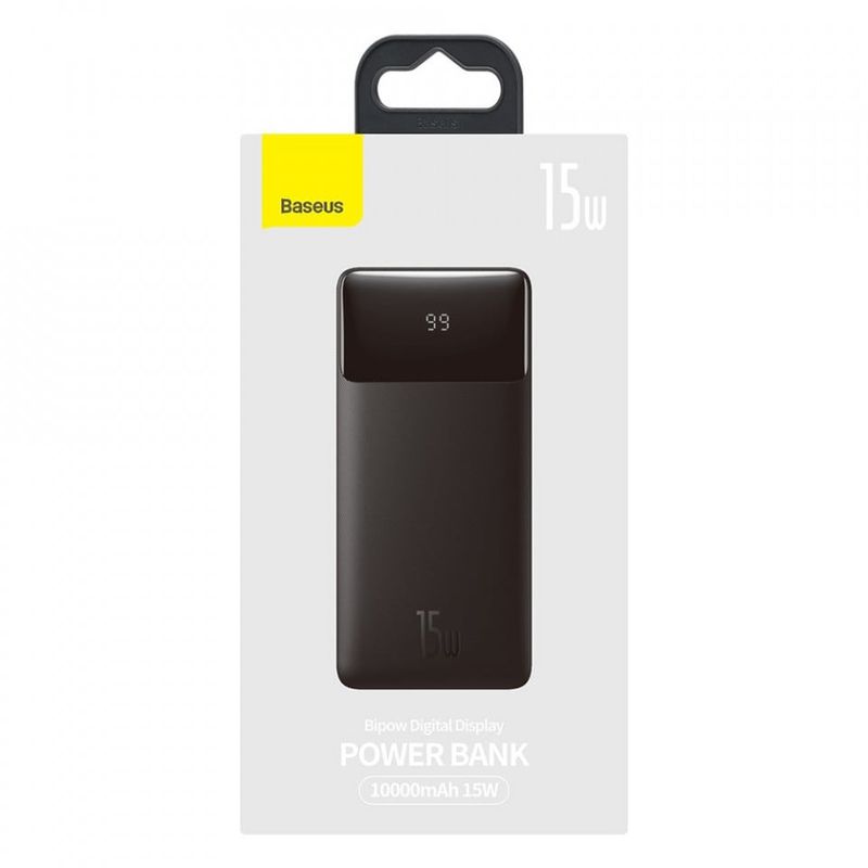 Laptop, Telefoane si Tablete - Telefoane mobile si accesorii - Accesorii Telefoane - Baterii externe - Baterie externa 10000mAh, 15W - Baseus Bipow Digital Display (PPBD050001) - Negru - Infinity.ro