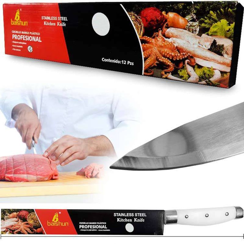 Casa si Gradina - Bucatarie si vesela - Vesela si tacamuri - Cutite si seturi de cutite - Set 12 cutite de bucatarie, 8 inch - Infinity.ro