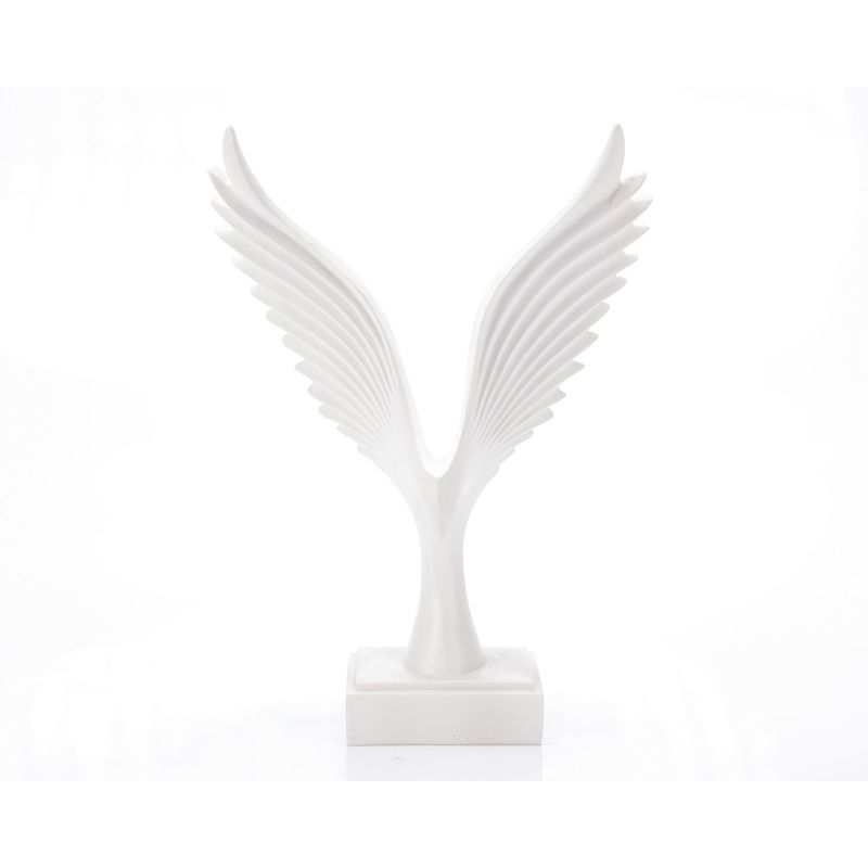 Casa si Gradina - Decoratiuni - Obiecte decorative - Accesorii decorative - Statueta "Bird" White din rasina - Infinity.ro