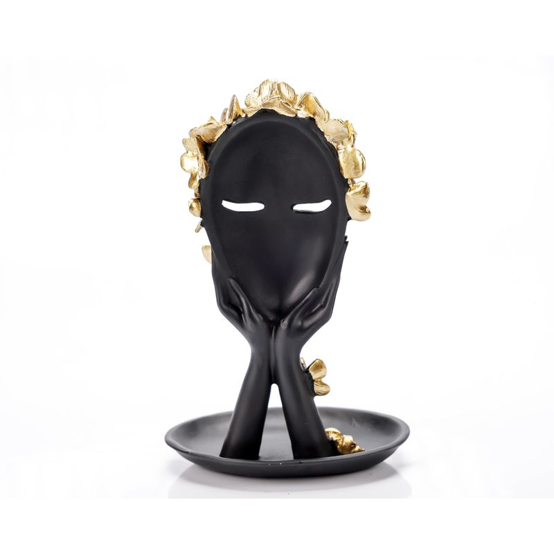 Casa si Gradina - Decoratiuni - Obiecte decorative - Accesorii decorative - Statueta "Crown Black" din rasina - Infinity.ro