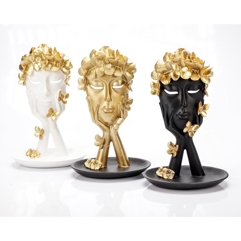 Casa si Gradina - Decoratiuni - Obiecte decorative - Accesorii decorative - Statueta "Crown Gold" din rasina - Infinity.ro