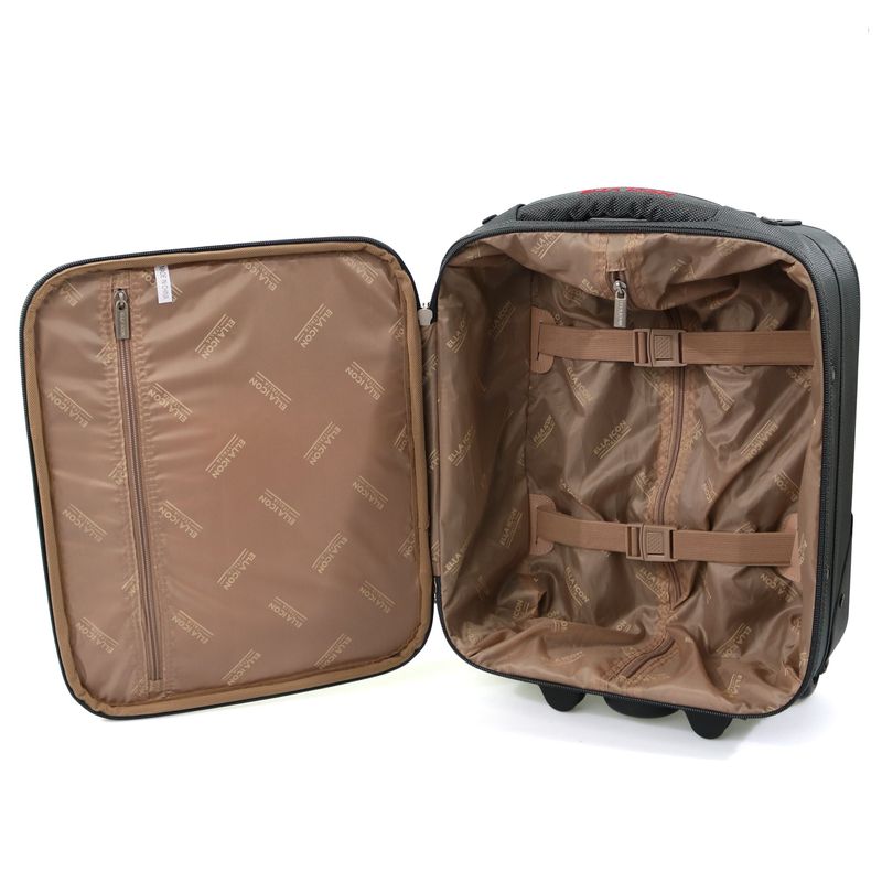 Sport si Outdoor - Articole de voiaj - Trolere - Troler Carla Gri cu Rosu 40x30x15cm - Infinity.ro